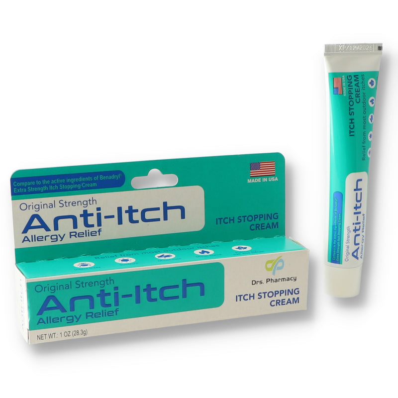DRS PHARMACY ANTI-ITCH ALLERGY RELIEF CREAM MADE IN USA