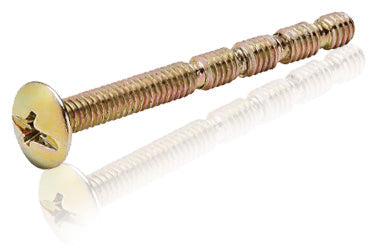 HOUSE-MATES 6PC DRAWER HANDLE SCREWS #8-32x2'' BRASS PLATED