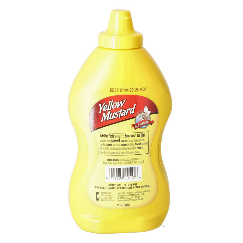 WOEBERS YELLOW MUSTARD PINCH WAIST 20oz