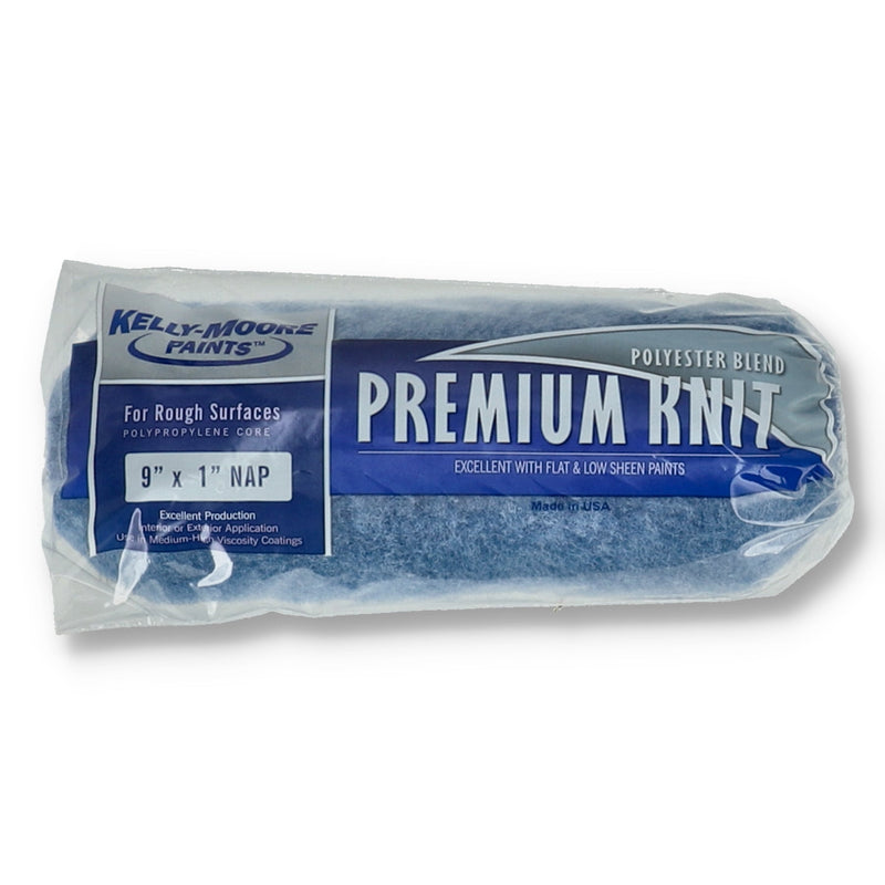 KELLY MOORE 9'' PREMIUM KNIT ROLLER COVER 1'' NAP POLYSTER