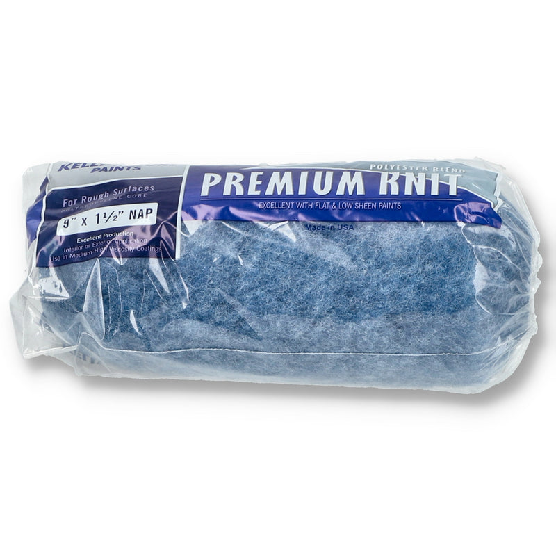 KELLY MOORE 9'' PAINT ROLLER COVER 1-1/2'' NAP PREMIUM KNIT POLYESTER BLEND