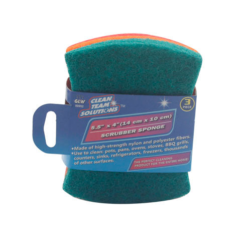 3pc SCRUBBER SPONGE 5.5x4''