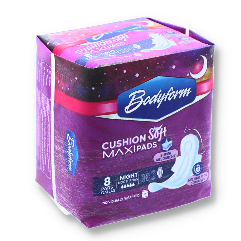 8ct SUPER ABSORBENT NIGHT TIME MAXI PADS WITH WINGS