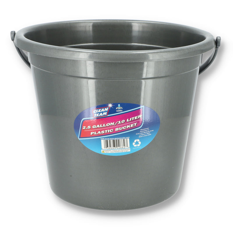 2-1/2 GALLON PLASTIC BUCKET WITH HANDLE