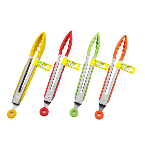 SILICONE COATED KITCHEN TONGS