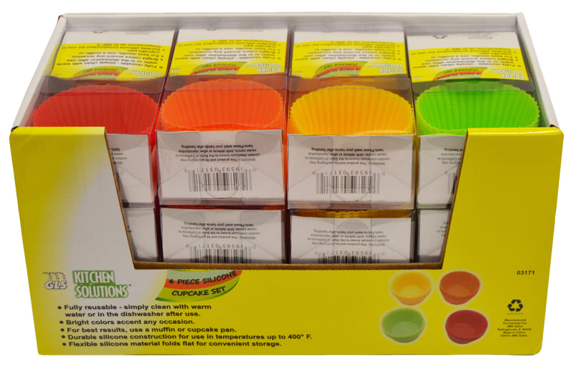 6pc SILICONE CUPCAKE SET