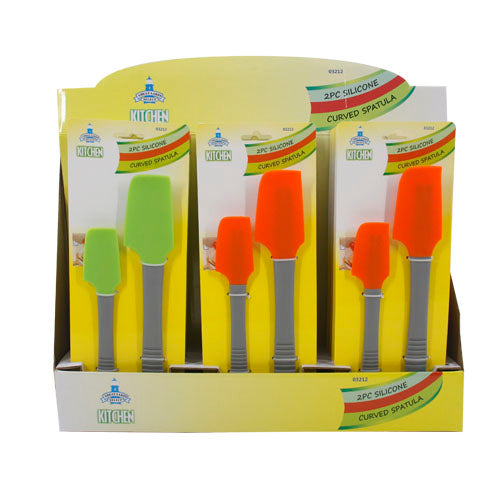 2pc SILICONE SCRAPER SET BENT TIP