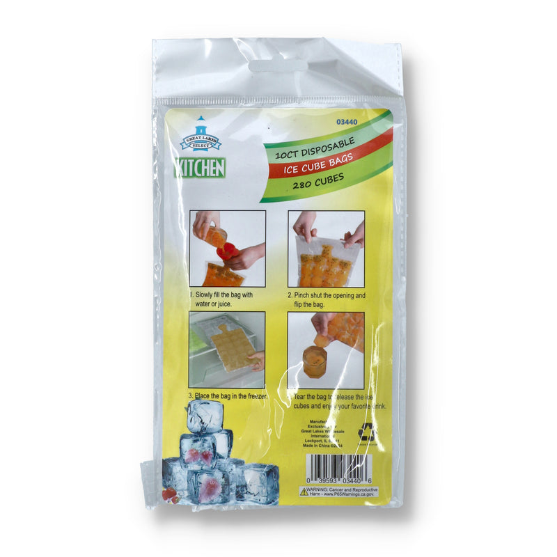 10CT ICE CUBE BAGS MAKES 280 CUBES