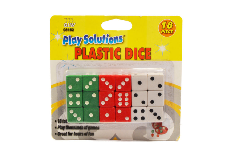 18ct PLASTIC DICE