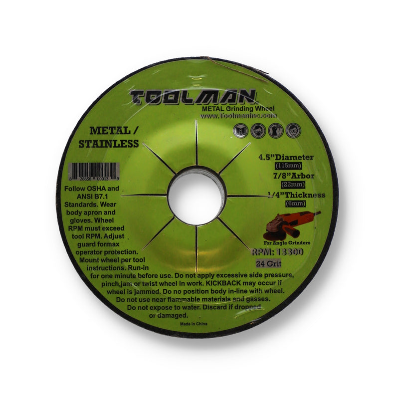 4 1/2''x1/4''x7/8''/5PC Grinding Wheel , BTH010