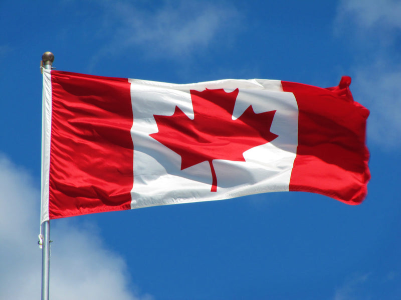 3x6' EMBROIDERED CANADIAN FLAG