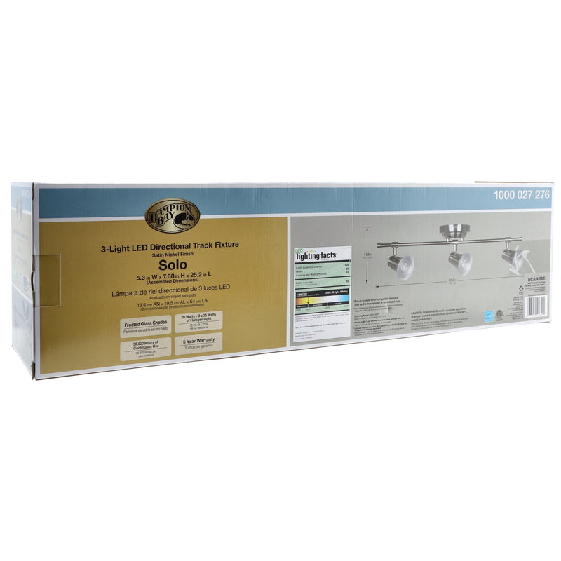 3 LED 25'' DIRECTIONAL TRACK FIXTURE DIMMABLE SATIN NICKEL