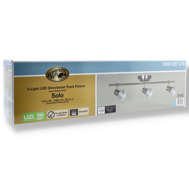 3 LED 25'' DIRECTIONAL TRACK FIXTURE DIMMABLE SATIN NICKEL