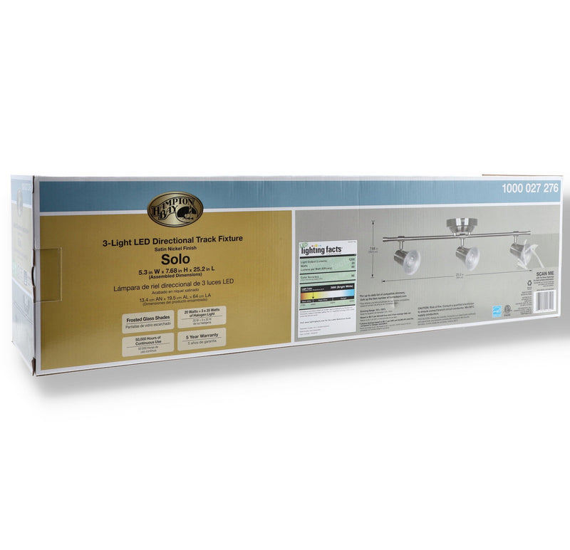 3 LED 25'' DIRECTIONAL TRACK FIXTURE DIMMABLE SATIN NICKEL