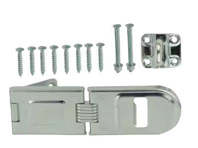 EVERBILT 6-1/2'' DOUBLE HINGE SAFETY HASP ZINC-PLATED