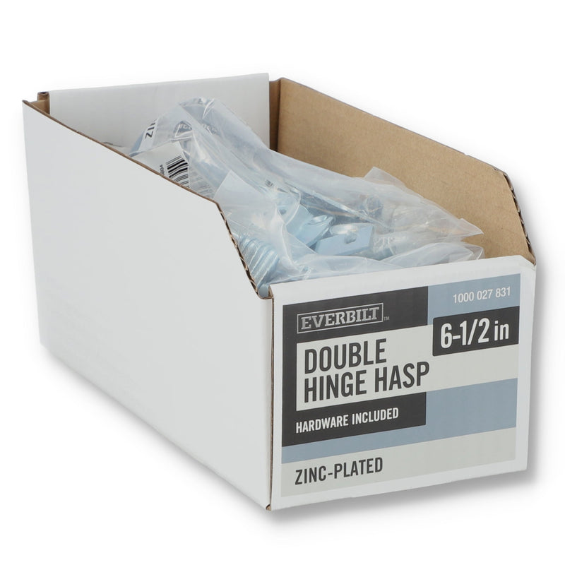 EVERBILT 6-1/2'' DOUBLE HINGE SAFETY HASP ZINC-PLATED