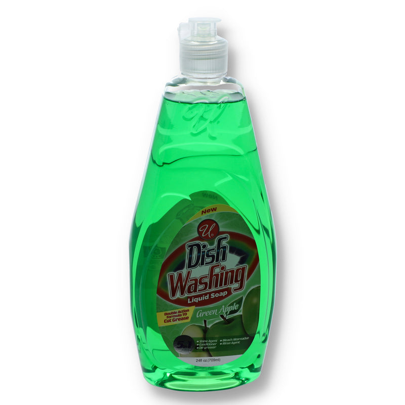 24OZ DISH WASHING LIQUID SOAP GREEN APPLE SCENT