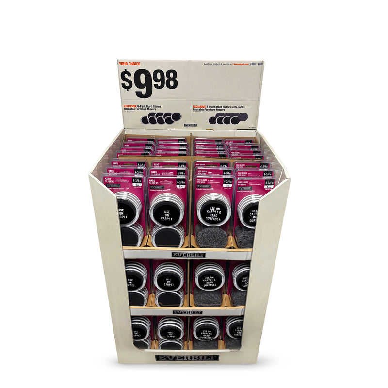 EVERBILT 8pk 4-3/4'' FURNITURE SLIDERS & SLIDERS w/SOCKS NO BIG BOX STORES
