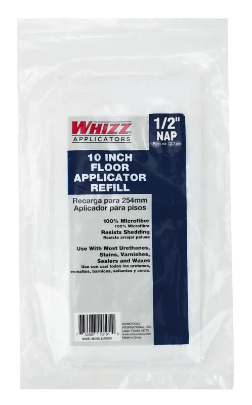 WHIZZ 10'' MICROFIBER FLOOR APPLICATOR REFILL 1/2'' NAP
