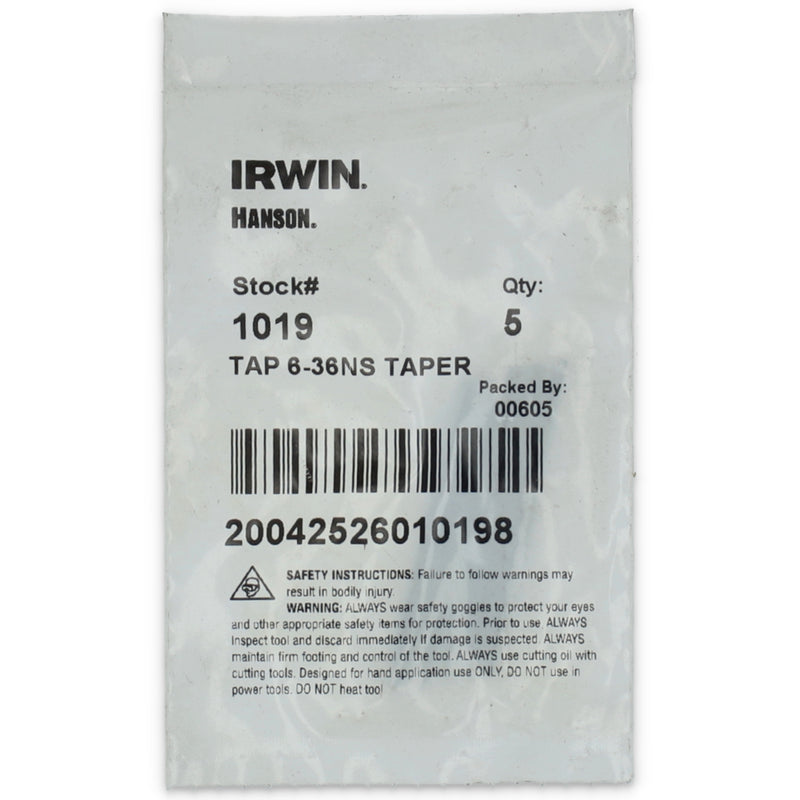 IRWIN 5PK 6-36NS TAPPER BIT (NO ADVERTISING AMAZON-INTERNET SALES)