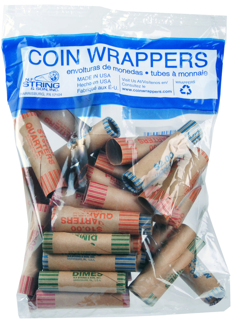 36ct ASST COIN CRIMPED WRAPPERS IN BAG