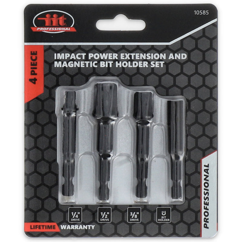 IIT PRO 4pc IMPACT SOCKET ADAPTER & MAG BIT HOLDER SET