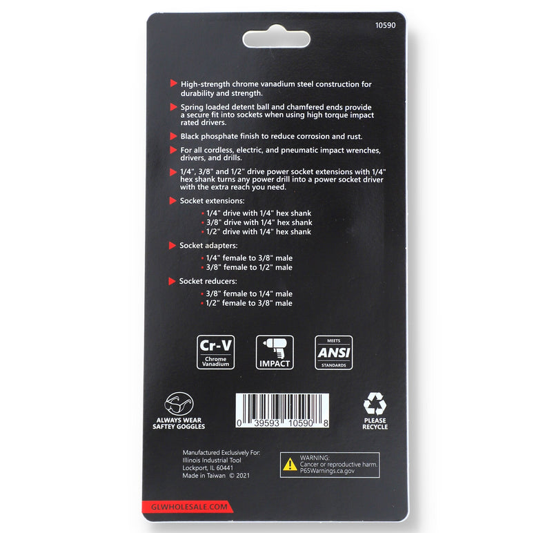 IIT PRO 7pc IMPACT EXTENSION & SOCKET ADAPTER SET