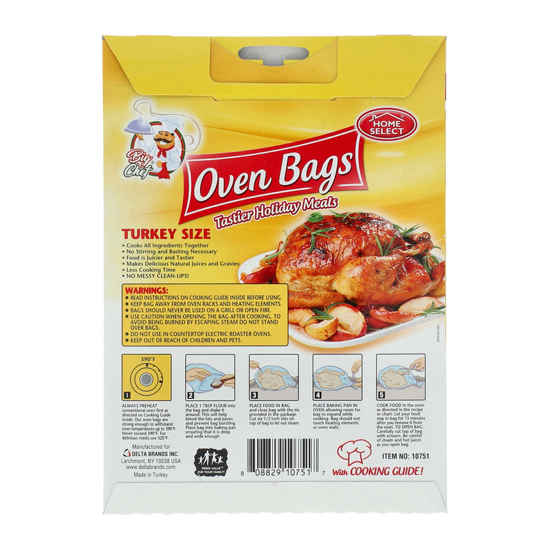 HOME SELECT 3CT TURKEY SIZE OVEN BAGS