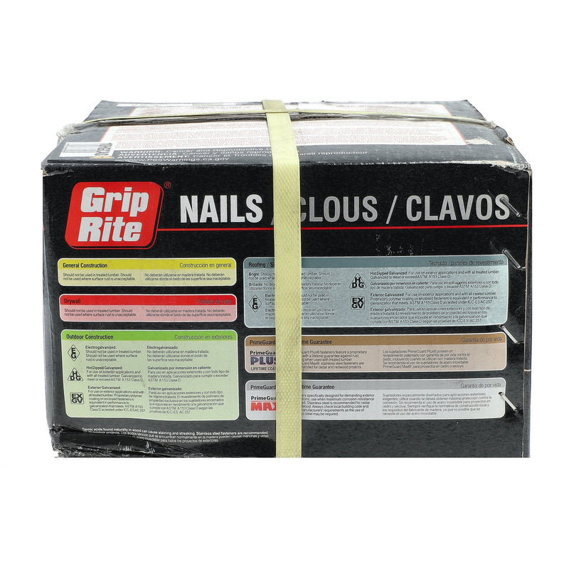 GRIP-RITE 50LB CASING NAILS 10D 3'' SMOOTH SHANK HOT DIP GALVANIZED