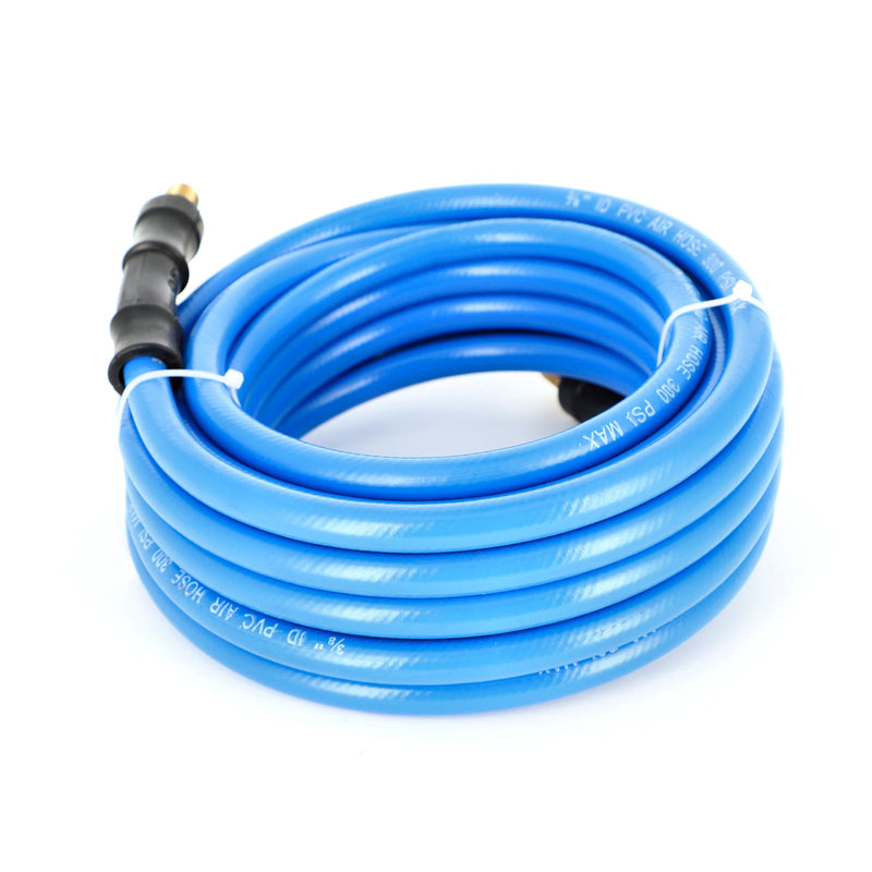 IIT 25'x3/8'' PVC AIR HOSE w/1/4'' NPT FITTINGS & BEND RESTRICTORS