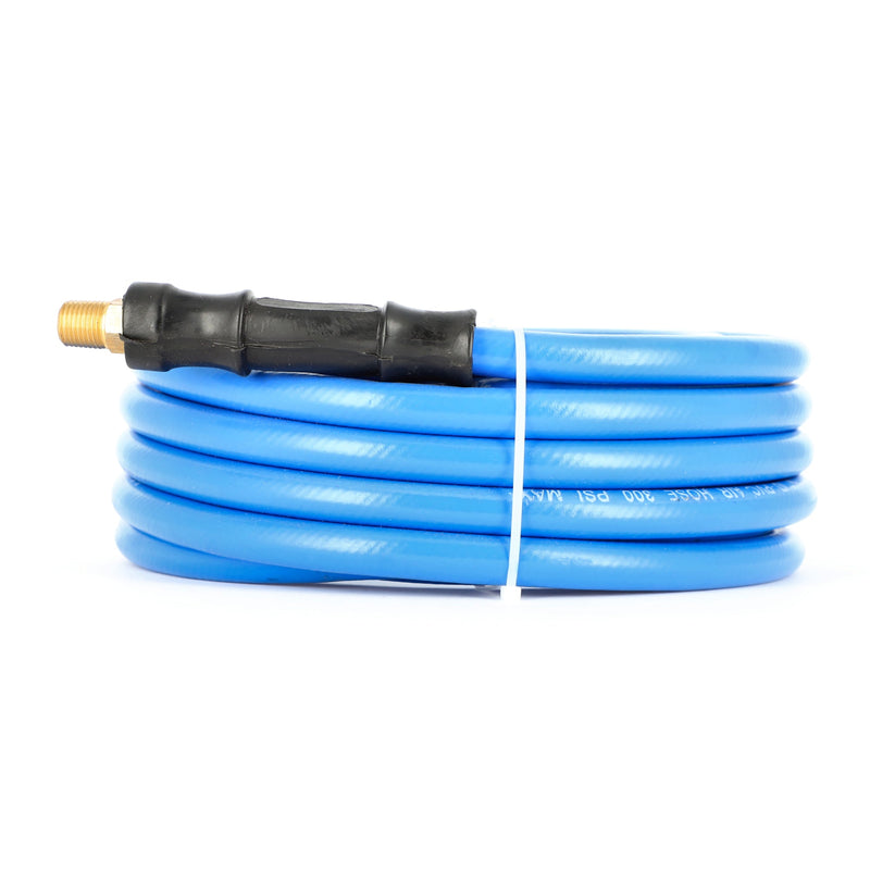 IIT 25'x3/8'' PVC AIR HOSE w/1/4'' NPT FITTINGS & BEND RESTRICTORS