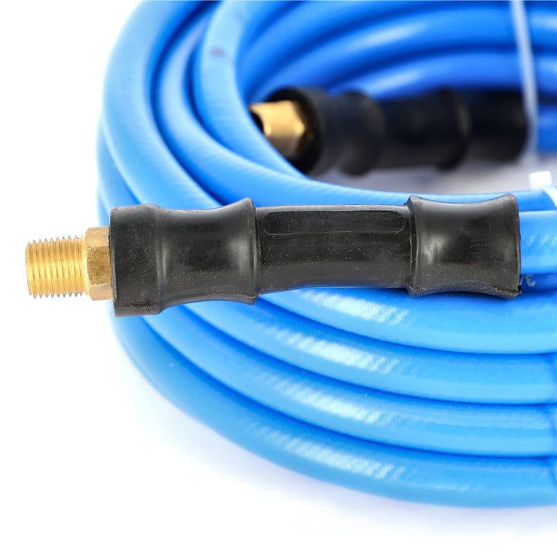 IIT 25'x3/8'' PVC AIR HOSE w/1/4'' NPT FITTINGS & BEND RESTRICTORS