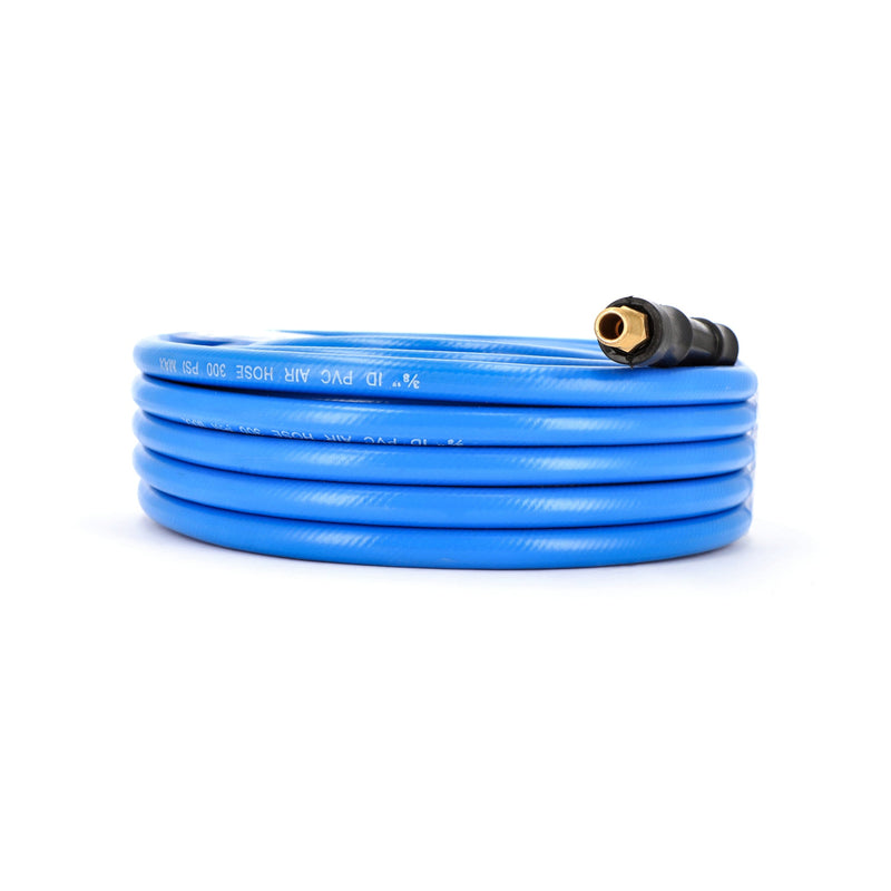 IIT 50x3/8'' PVC AIR HOSE w/1/4'' NPT FITTINGS & BEND RESTRICTORS