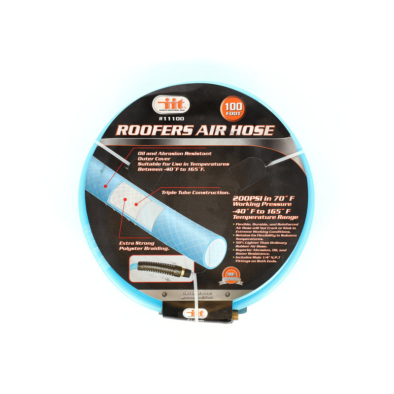 IIT 100'x1/4'' ROOFERS AIR HOSE BLUE