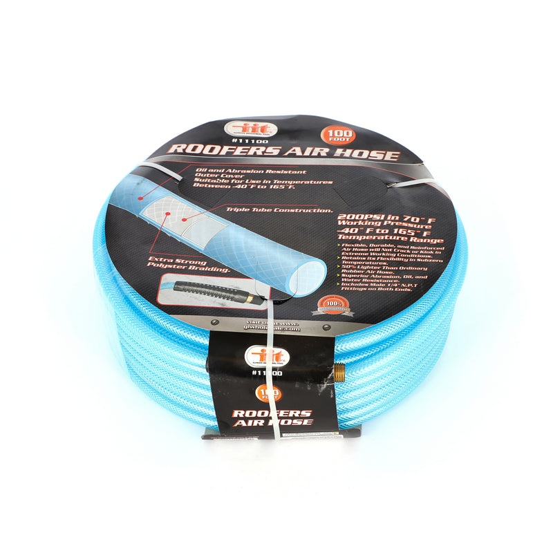 IIT 100'x1/4'' ROOFERS AIR HOSE BLUE