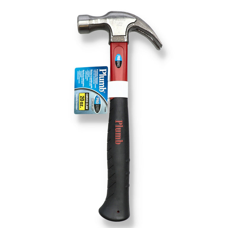 PLUMB 20oz FIBERGLASS CURVED CLAW HAMMER