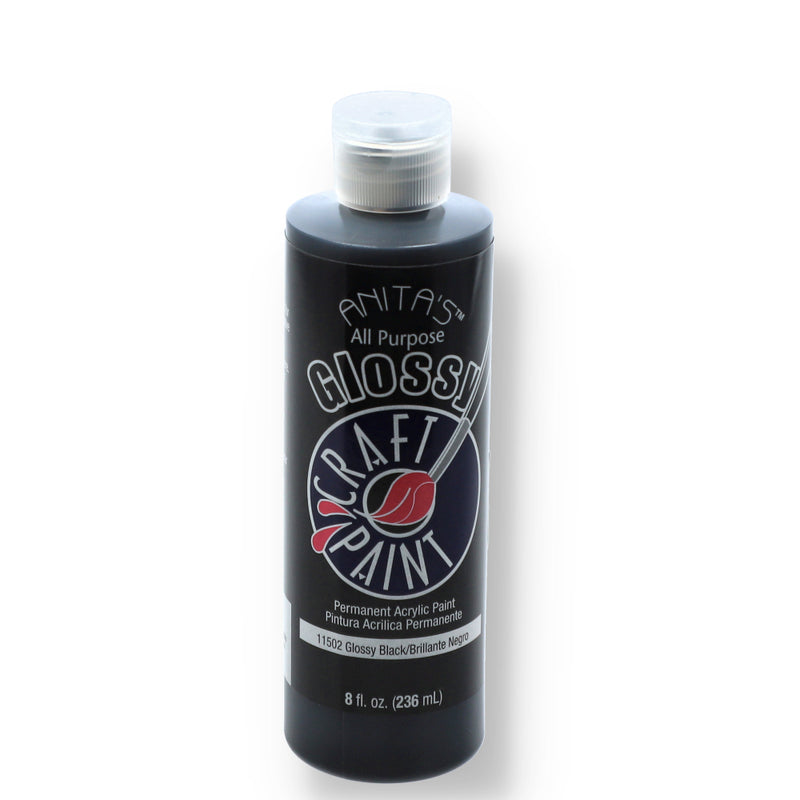 ANITAS 8OZ ACRYLIC CRAFT PAINT GLOSSY BLACK