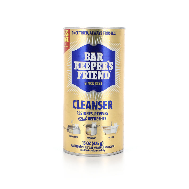 BAR KEEPERS FRIEND 15OZ POWDERED CLEANSER (NO AMAZON SALES)