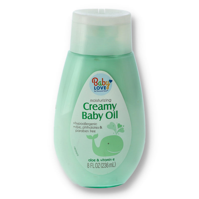 BABY LOVE 8OZ CREAMY BABY OIL WITH ALOE & VITAMIN E