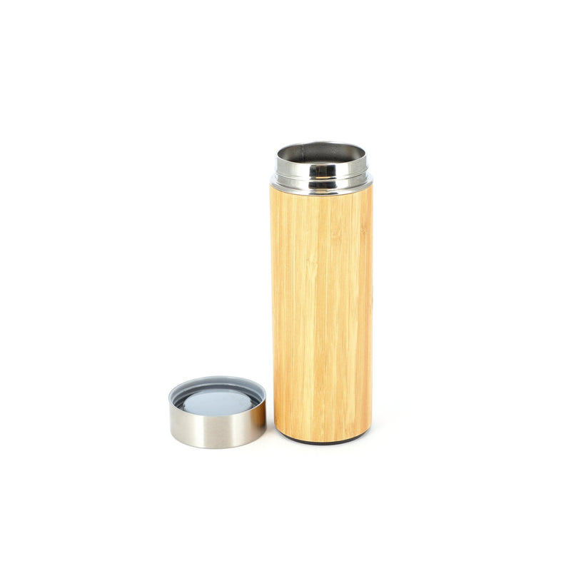 WW 12oz BAMBOO & STAINLESS INSULATED WATER BOTTLE TWIST OFF LID