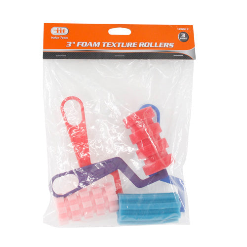 IIT 3PC 3'' FOAM TEXTURE ROLLERS