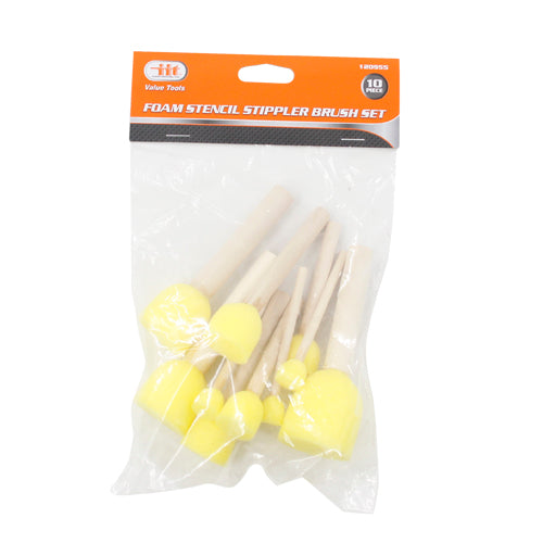 IIT 10PC FOAM STENCIL STIPLER BRUSHES