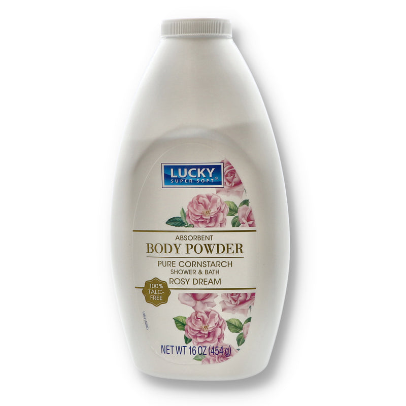16OZ BODY POWDER PURE CORNSTARCH -ROSY DREAM