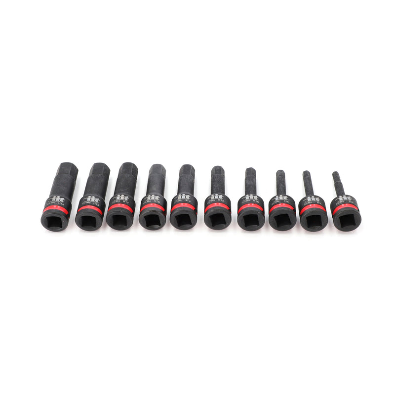 IIT PRO IIT PRO 10PC 1/2'' DRIVE 3'' HEX BIT IMPACT SOCKETS IN FOAM TRAY H6-H19