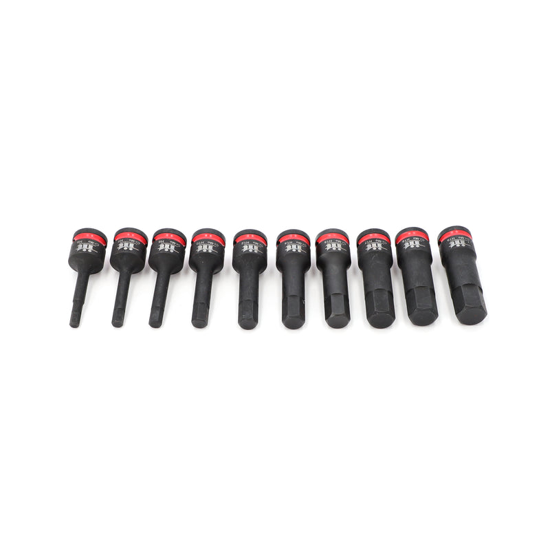 IIT PRO IIT PRO 10PC 1/2'' DRIVE 3'' HEX BIT IMPACT SOCKETS IN FOAM TRAY H6-H19
