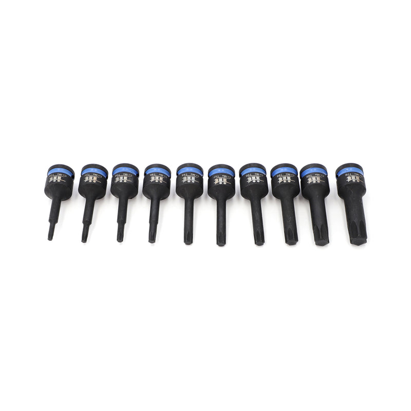 IIT PRO IIT PRO 10PC 1/2'' DRIVE 3'' STAR BIT IMPACT SOCKETS IN FOAM TRAY T25-T70