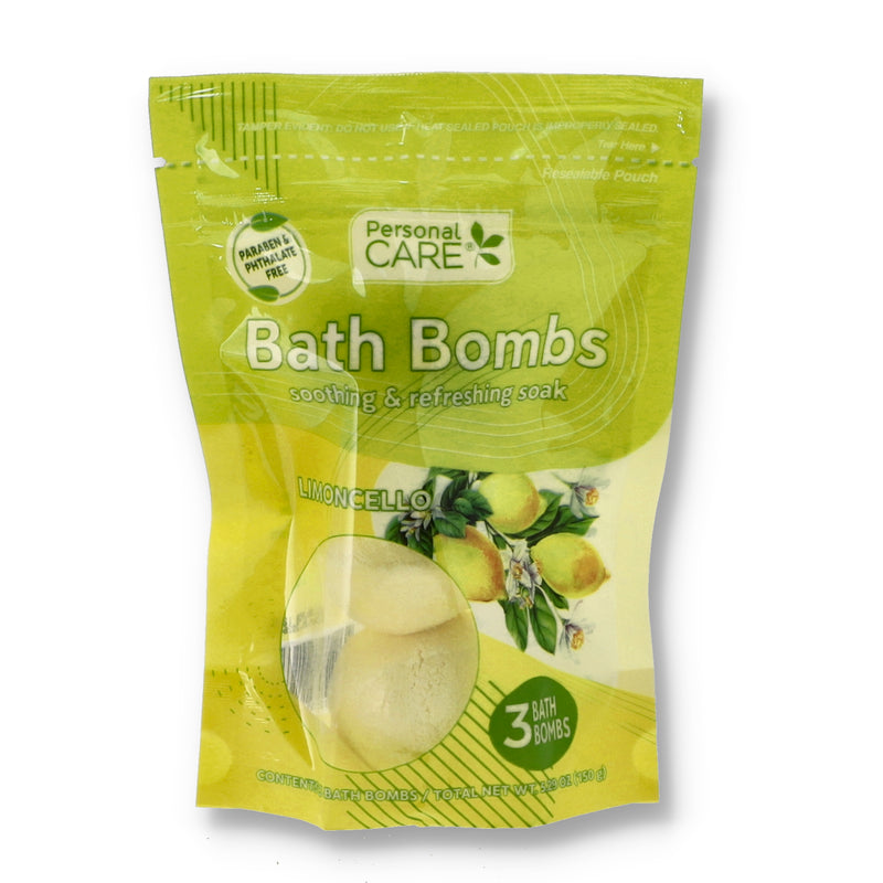 PERSONAL CARE 3CT BATH BOMBS LIMONCELLO