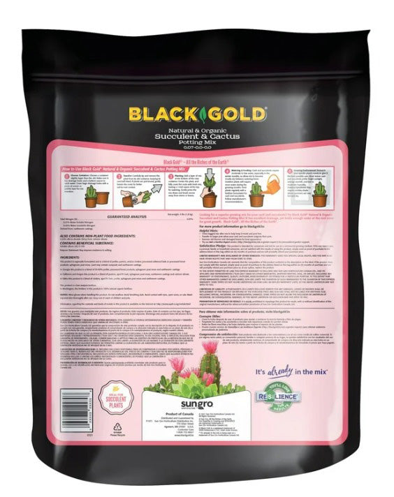 BLACK GOLD 8 QUART SUCCULENT & CACTUS POTTING MIX