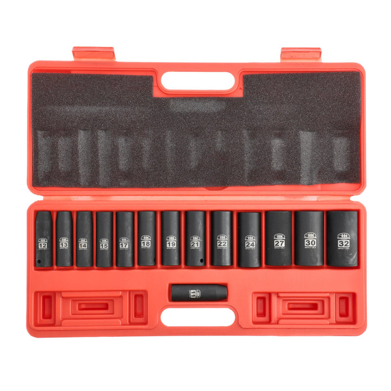 IIT PRO 14pc 1/2''mm DEEP IMPACT SOCKET SET 11-32mm