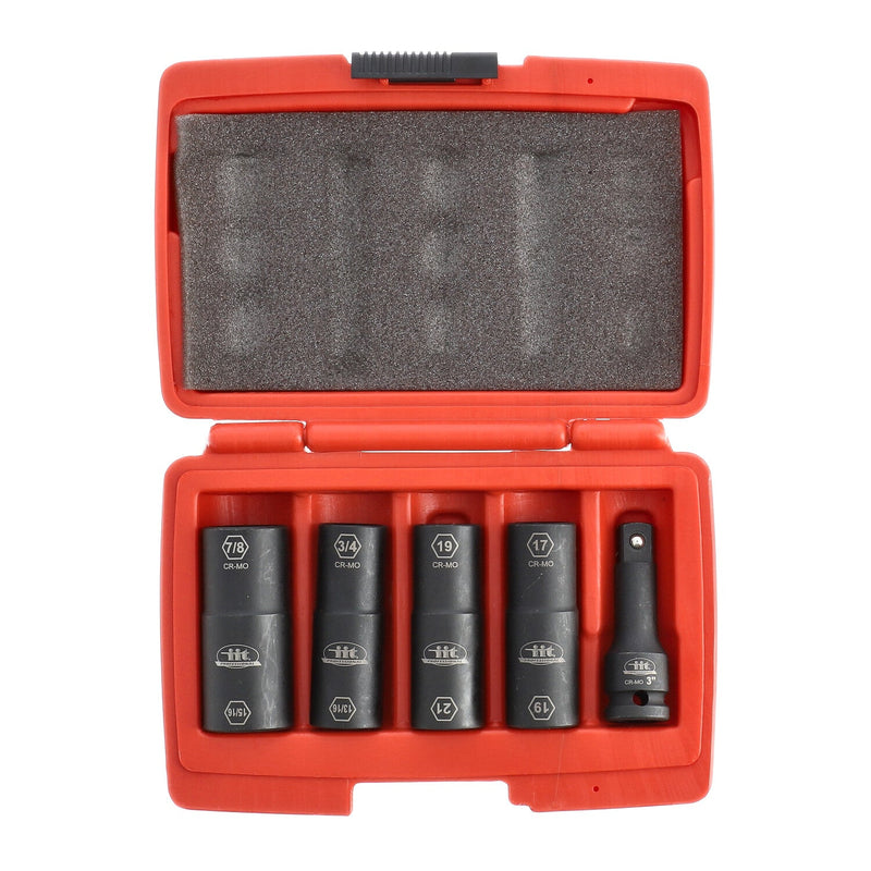 IIT PRO 5pc IMPACT LUG NUT FLIP SOCKET SET THIN WALL